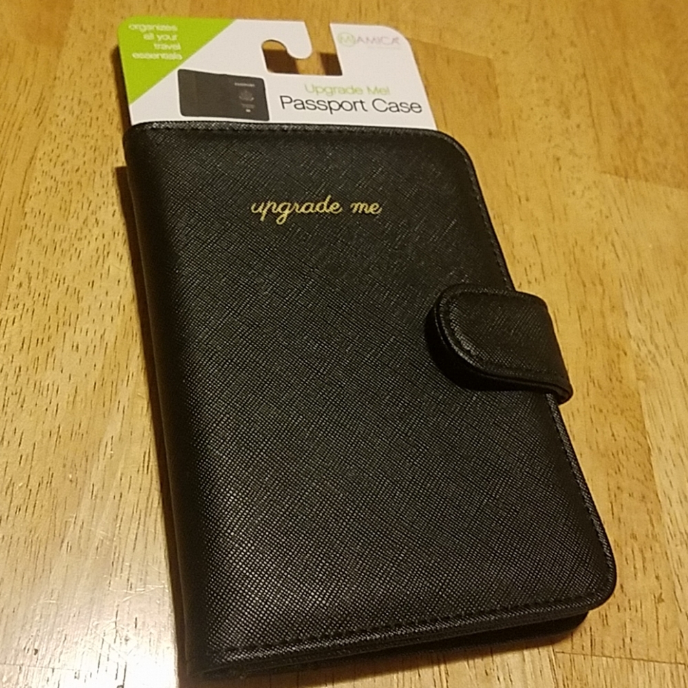 Passport holder "upgrade me" new on card